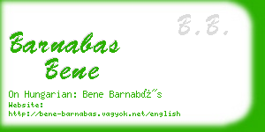 barnabas bene business card